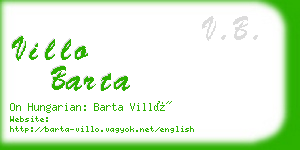 villo barta business card